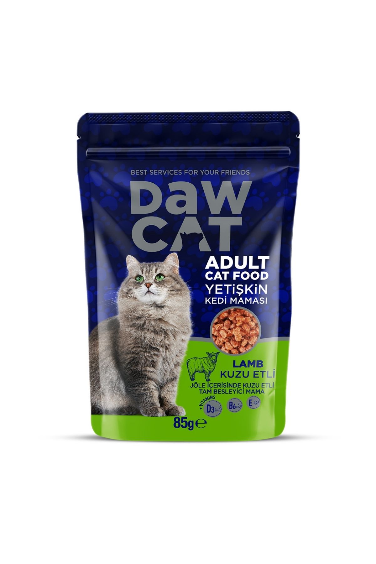 Jöle İçerisinde Kuzu Etli Yetişkin Kedi Maması 85g