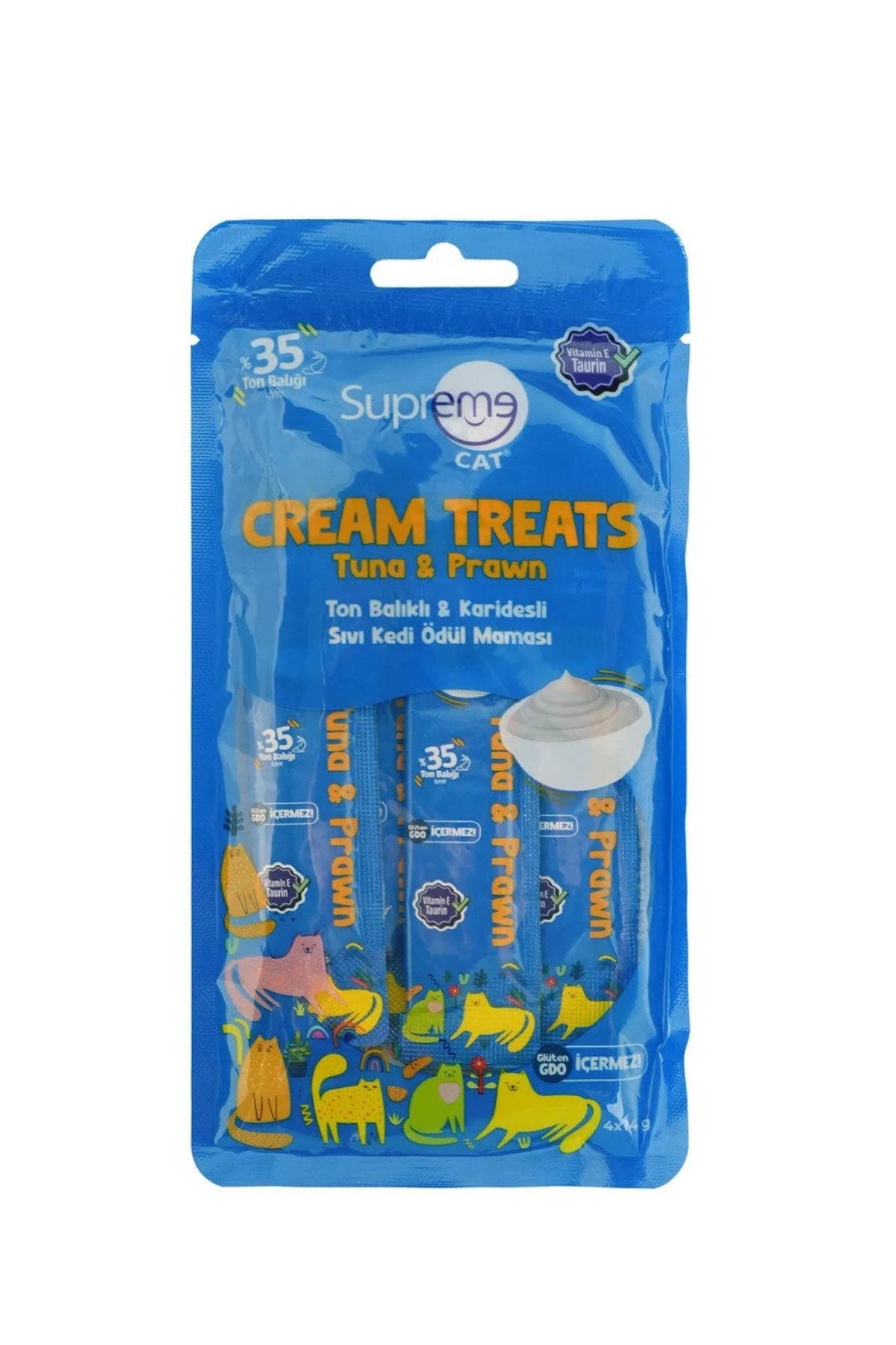 Ton Balıklı & Karidesli Sıvı Kedi Ödül Maması