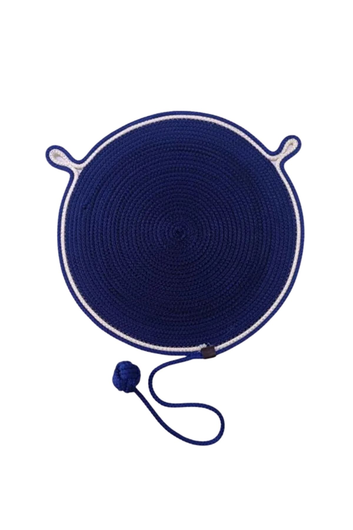 El Örgüsü Halat Kedi Tırmalama ve Oyun Matı - Lacivert