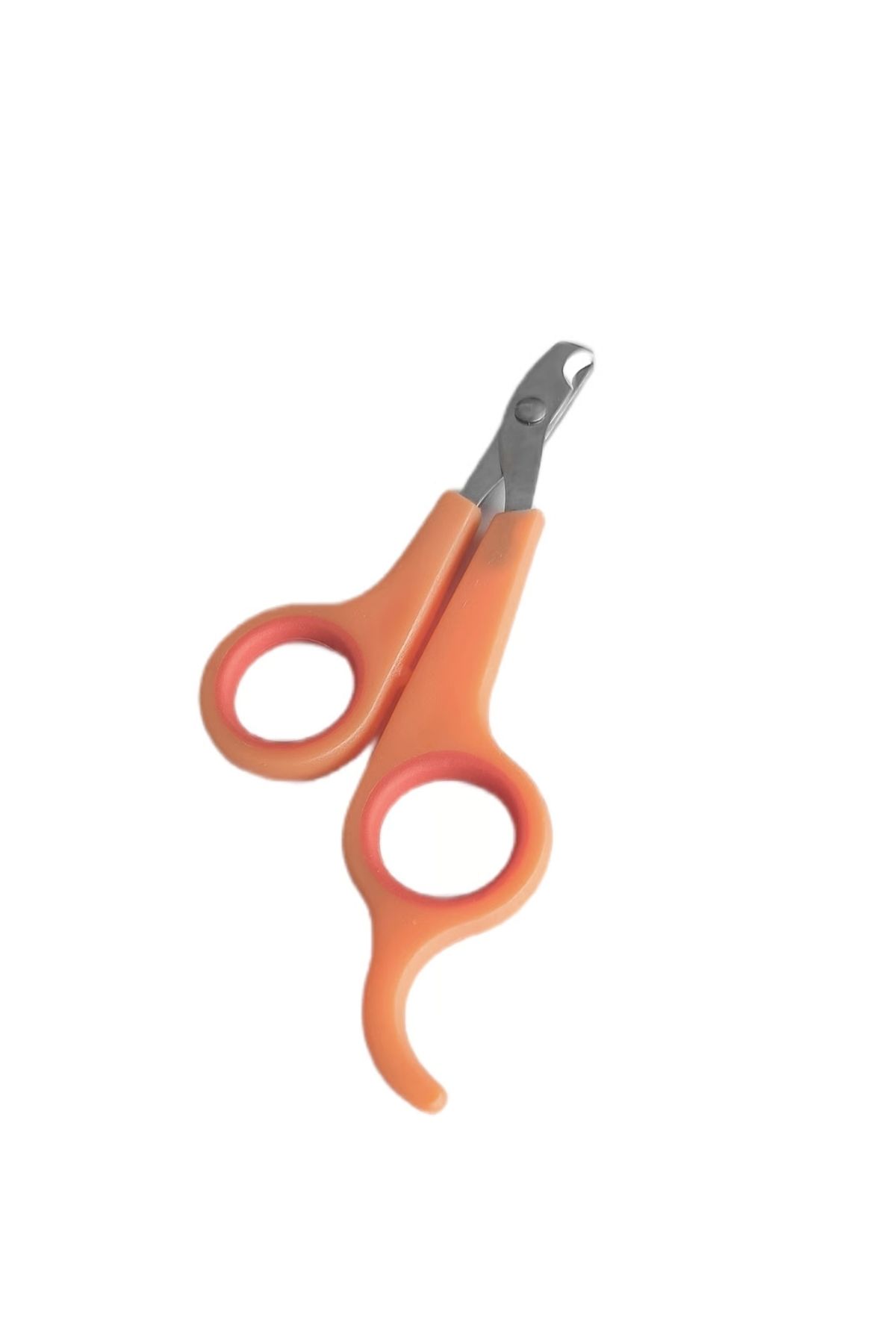 Kedi ve Küçük Irk Köpekler İçin Ergonomik Saplı Tırnak Makası - Turuncu