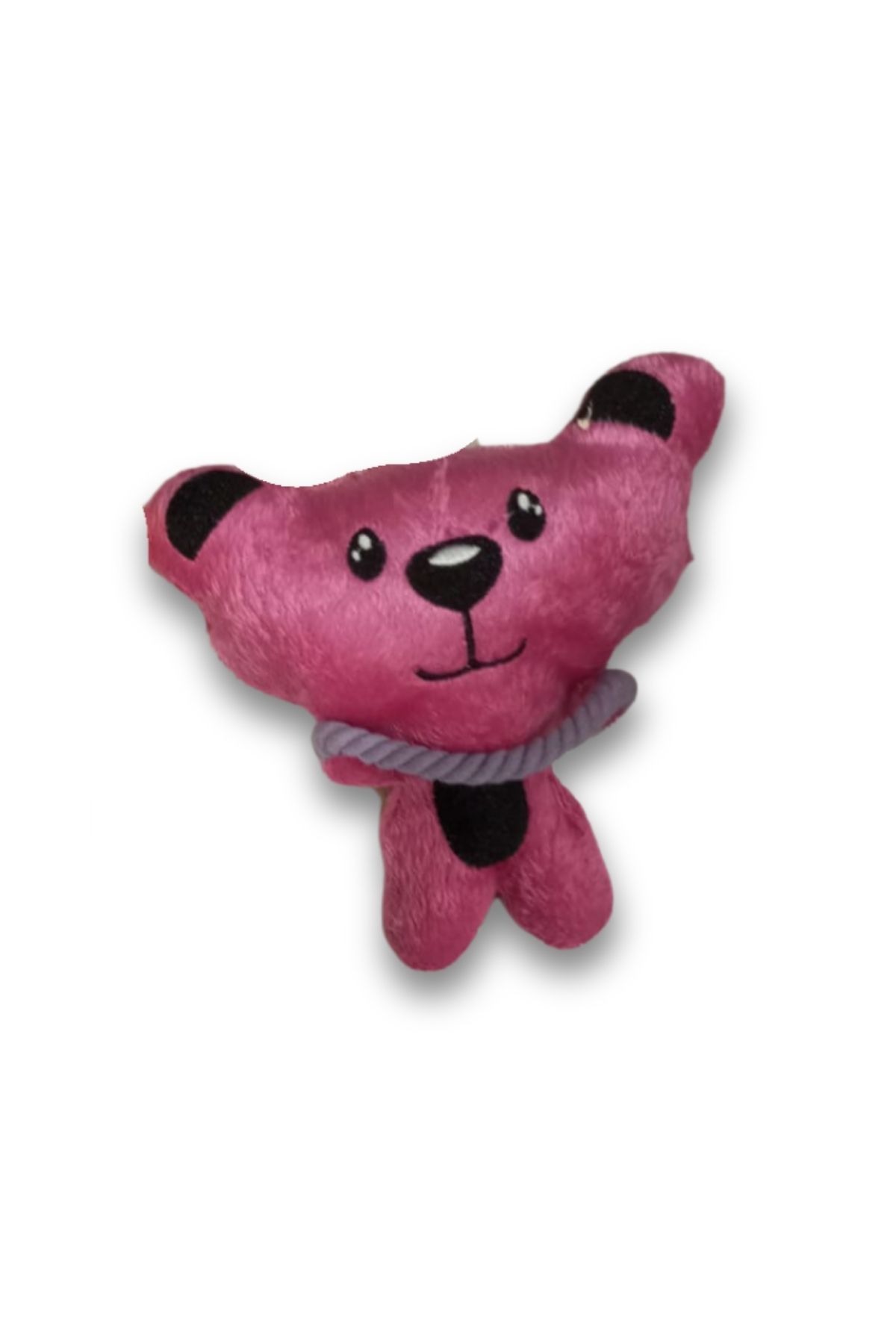 Sevimli Ayıcık Figürlü Peluş Kedi ve Köpek Oyuncağı Mor