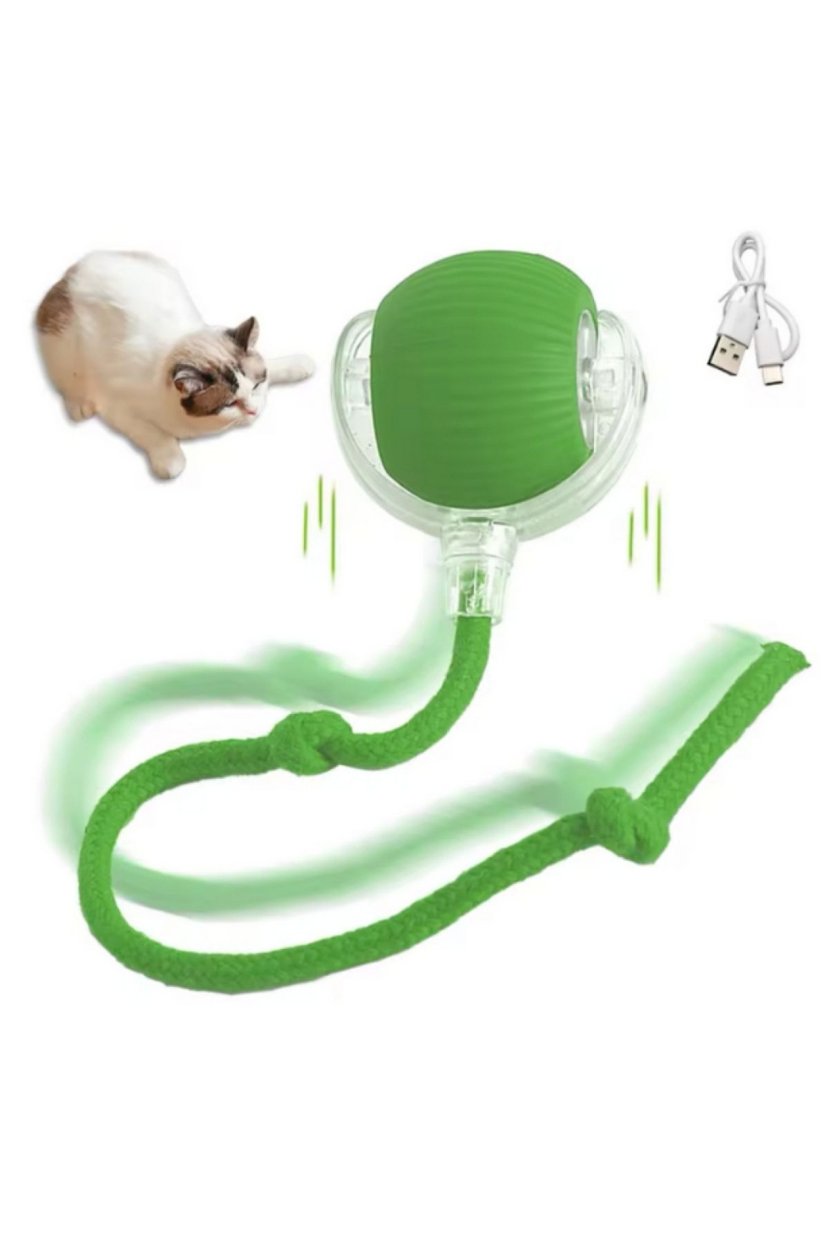 Şarj Edilebilir Otomatik Hareketli Kedi Oyun Topu