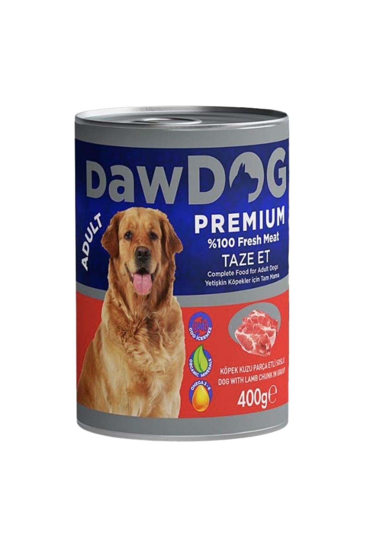 Premium Kuzu Parça Etli Soslu Yetişkin Köpek Konservesi (400g)