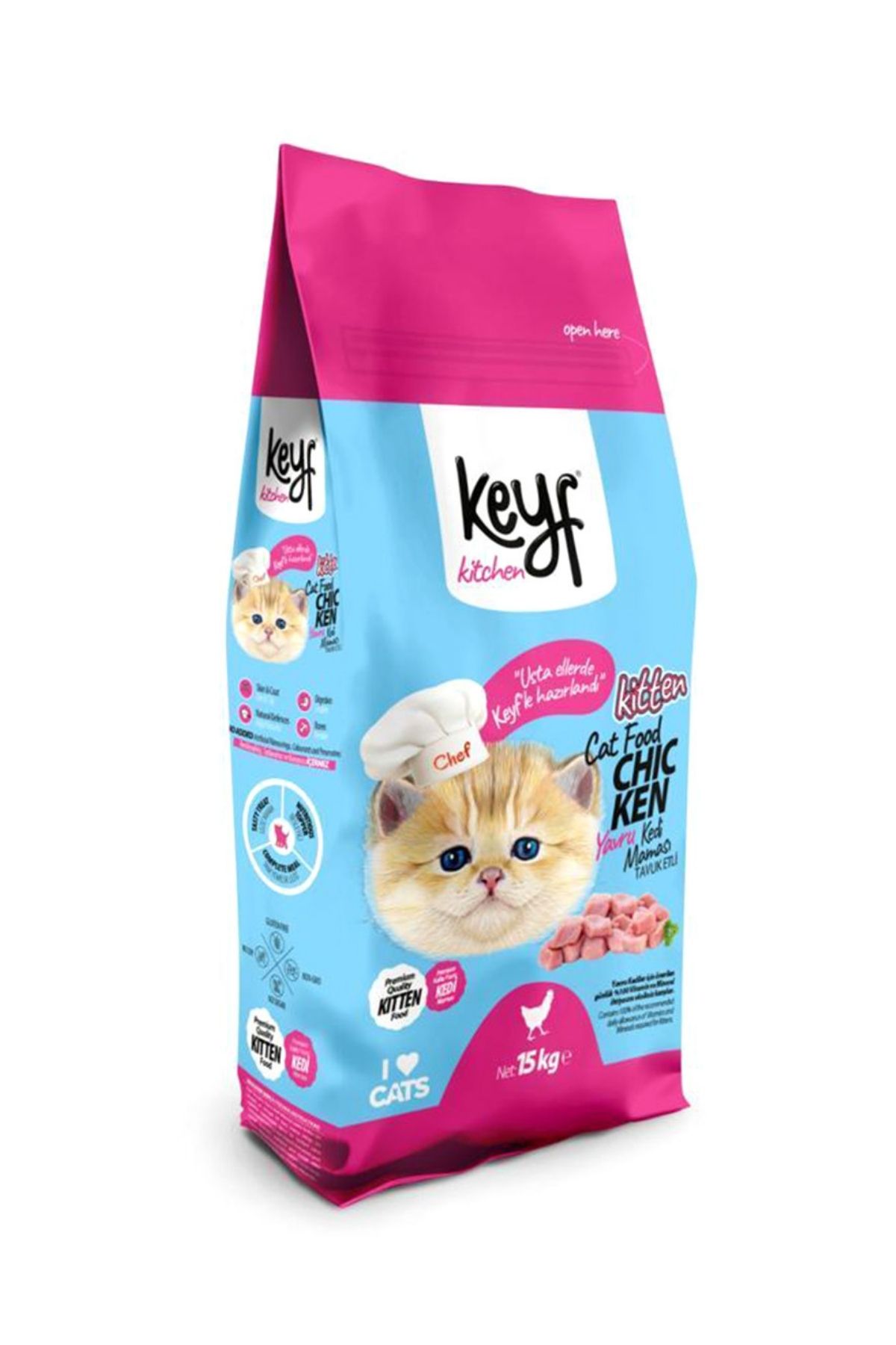 Tavuk Etli Yavru Kedi Maması 15kg.