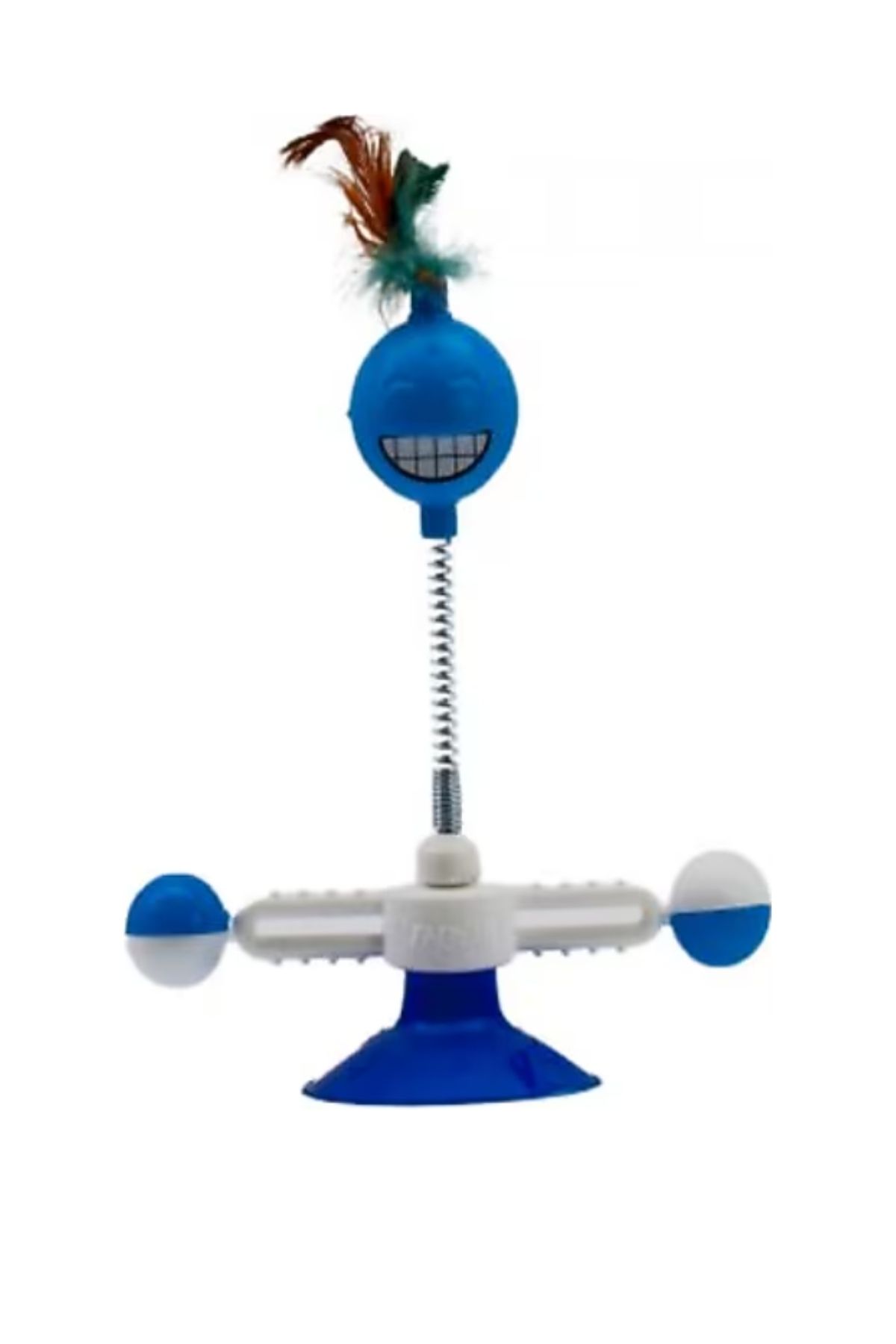 Vantuzlu Döner Hacı Yatmazlı Kedi Oyuncağı Mavi