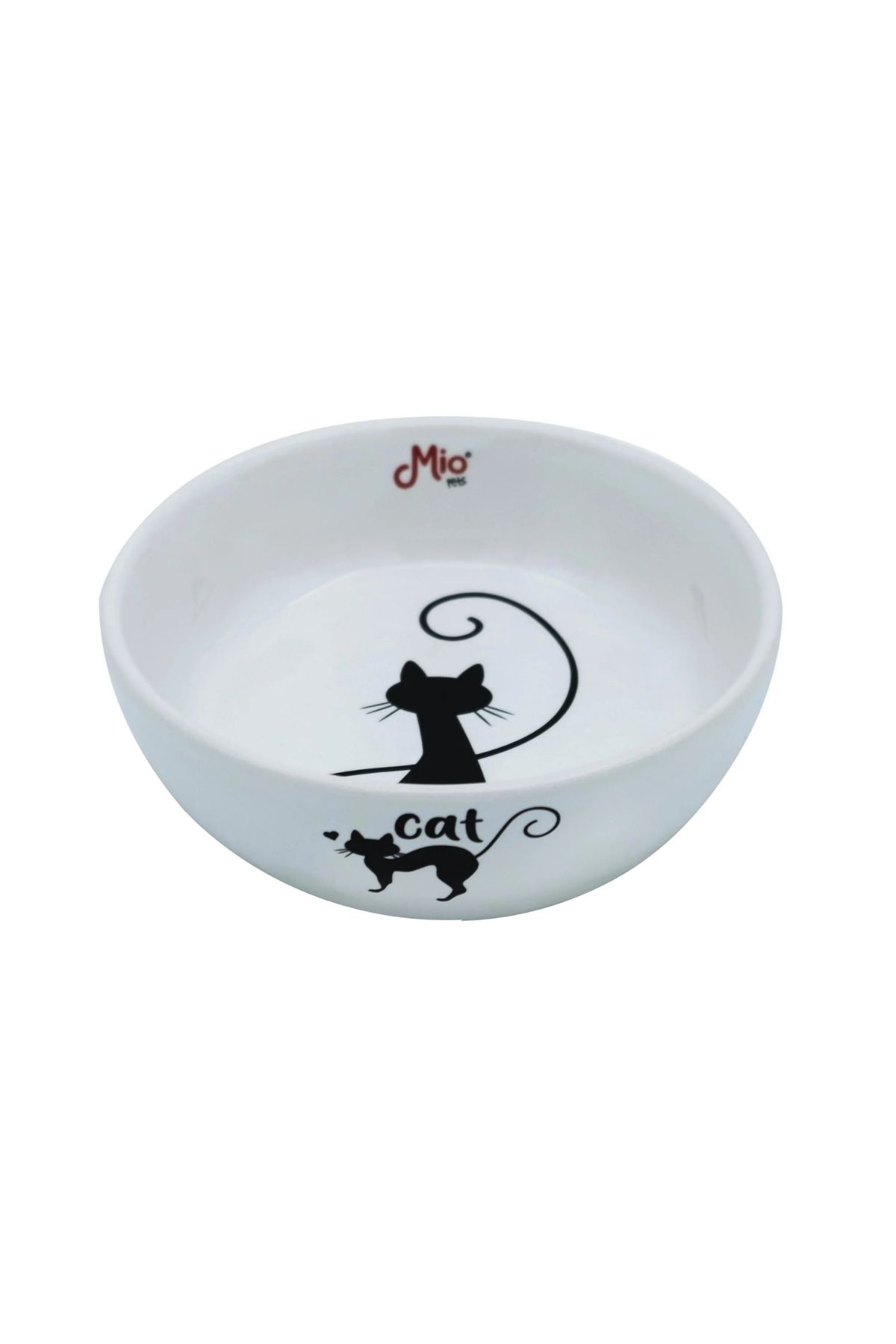 Seramik Kedi Mama ve Su Kabı Kedi Desenli