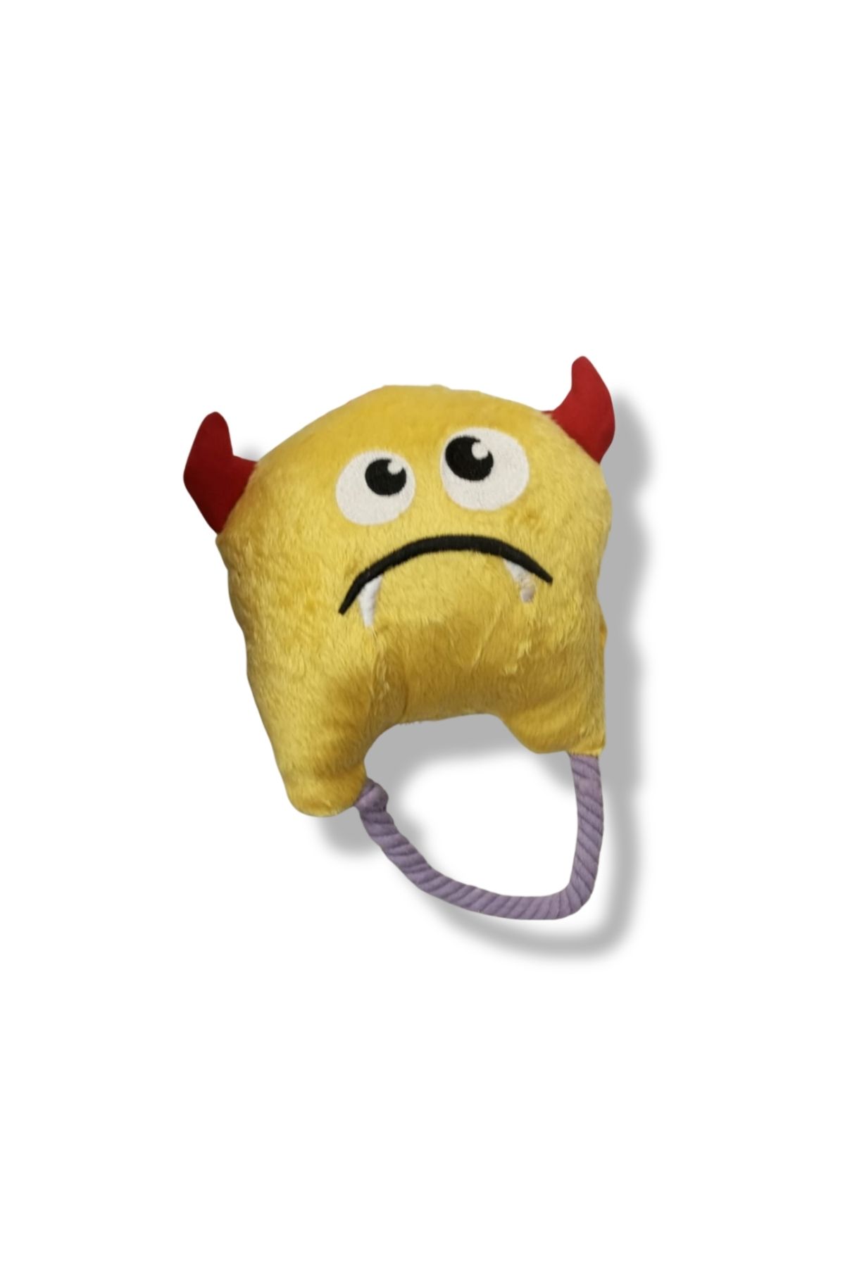 İpli Peluş Canavar Figürlü Evcil Hayvan Oyuncağı Sarı