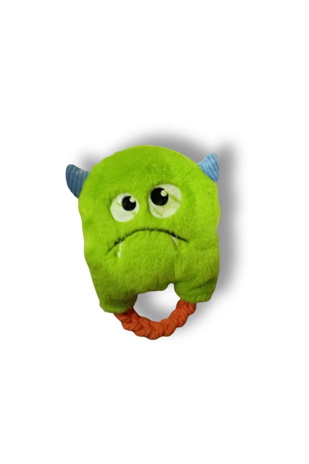 İpli Peluş Canavar Figürlü Evcil Hayvan Oyuncağı Yeşil