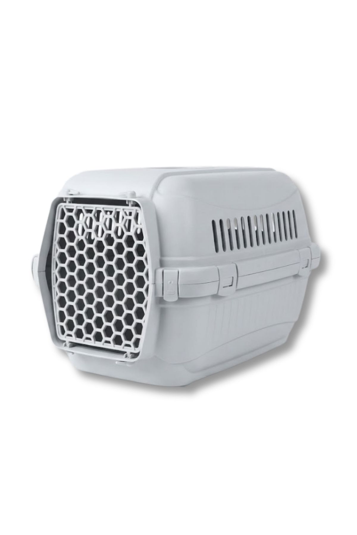 Modern Tasarım Kedi ve Köpek Taşıma Kutusu Orta Boy - Gri