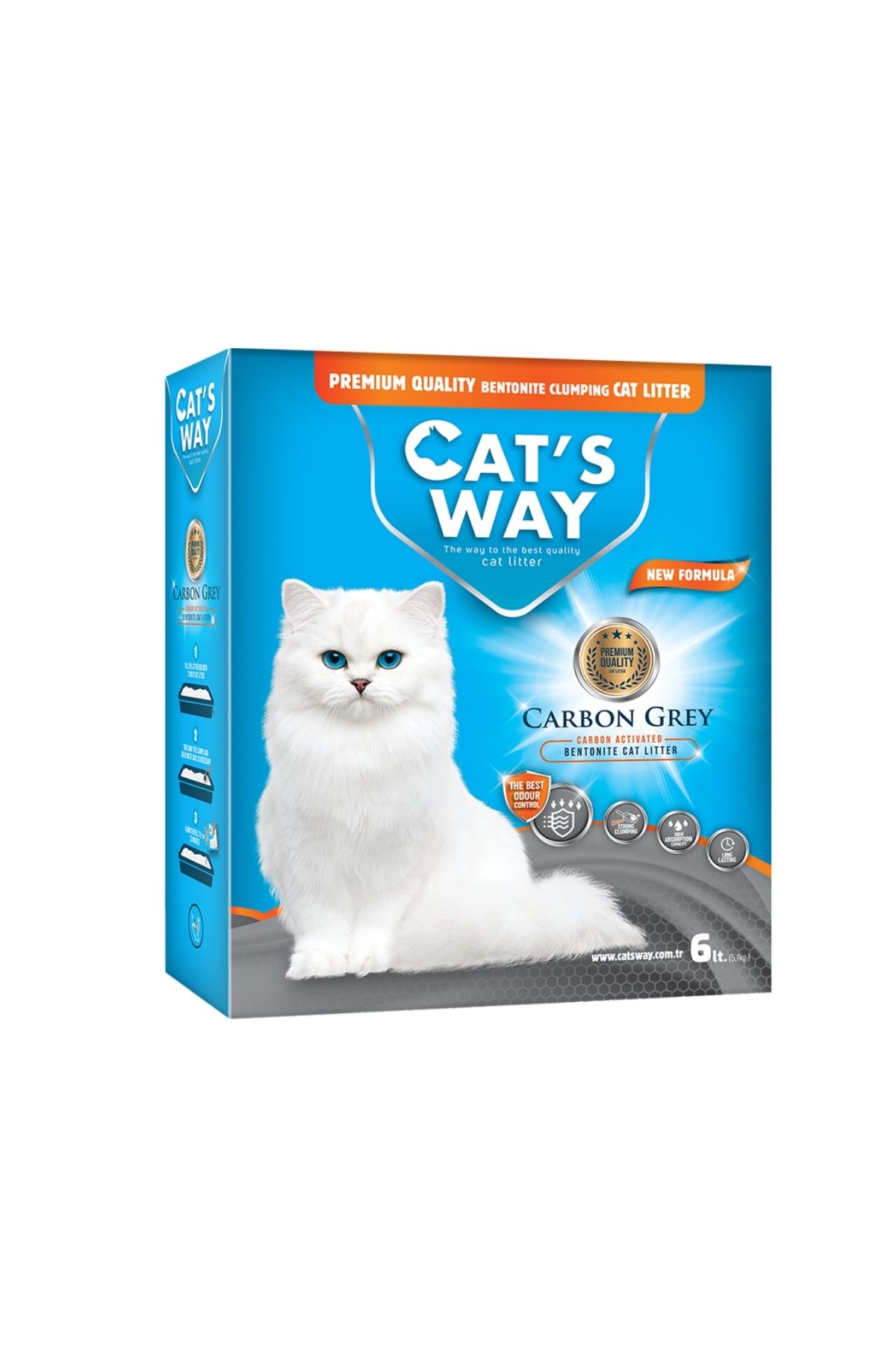 Aktif Karbonlu Bentonit Kedi Kumu 6L.