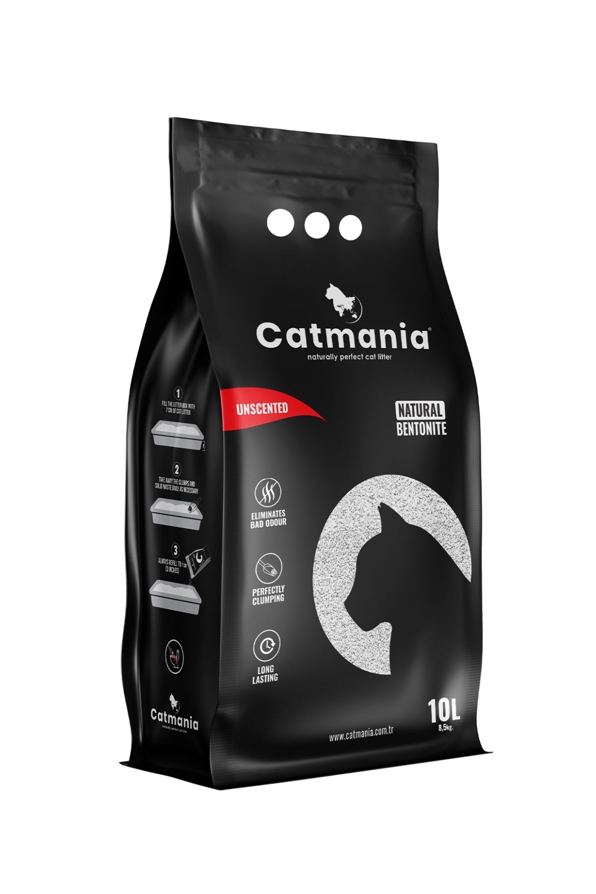 Kokusuz Doğal Bentonit Kedi Kumu 10L.