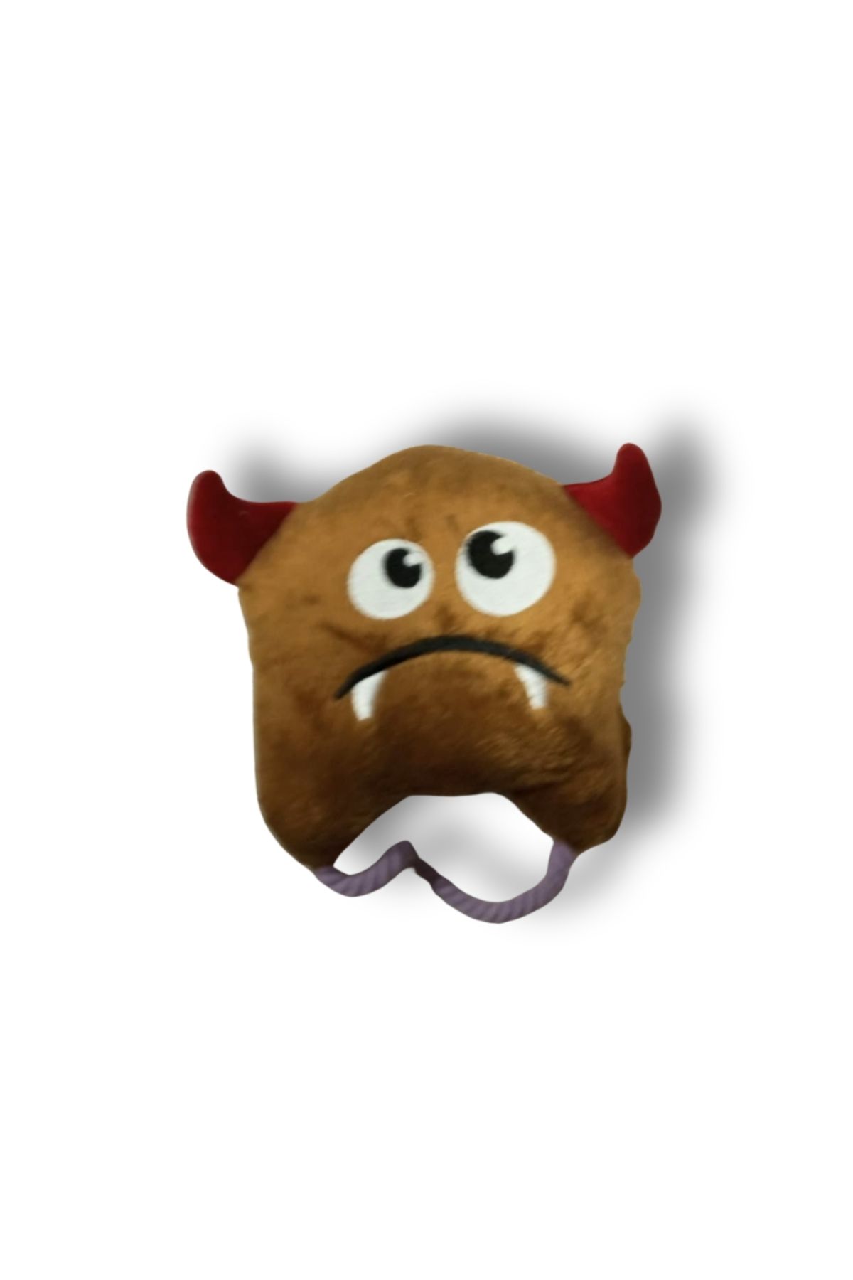 İpli Peluş Canavar Figürlü Evcil Hayvan Oyuncağı Kahverengi