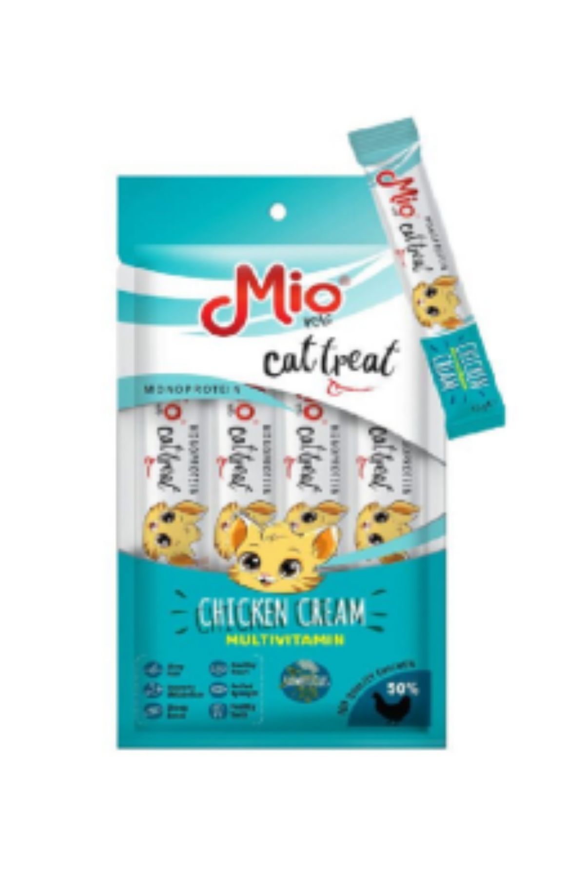 Tavuklu ve Multivitaminli Krema Kedi Ödül Maması