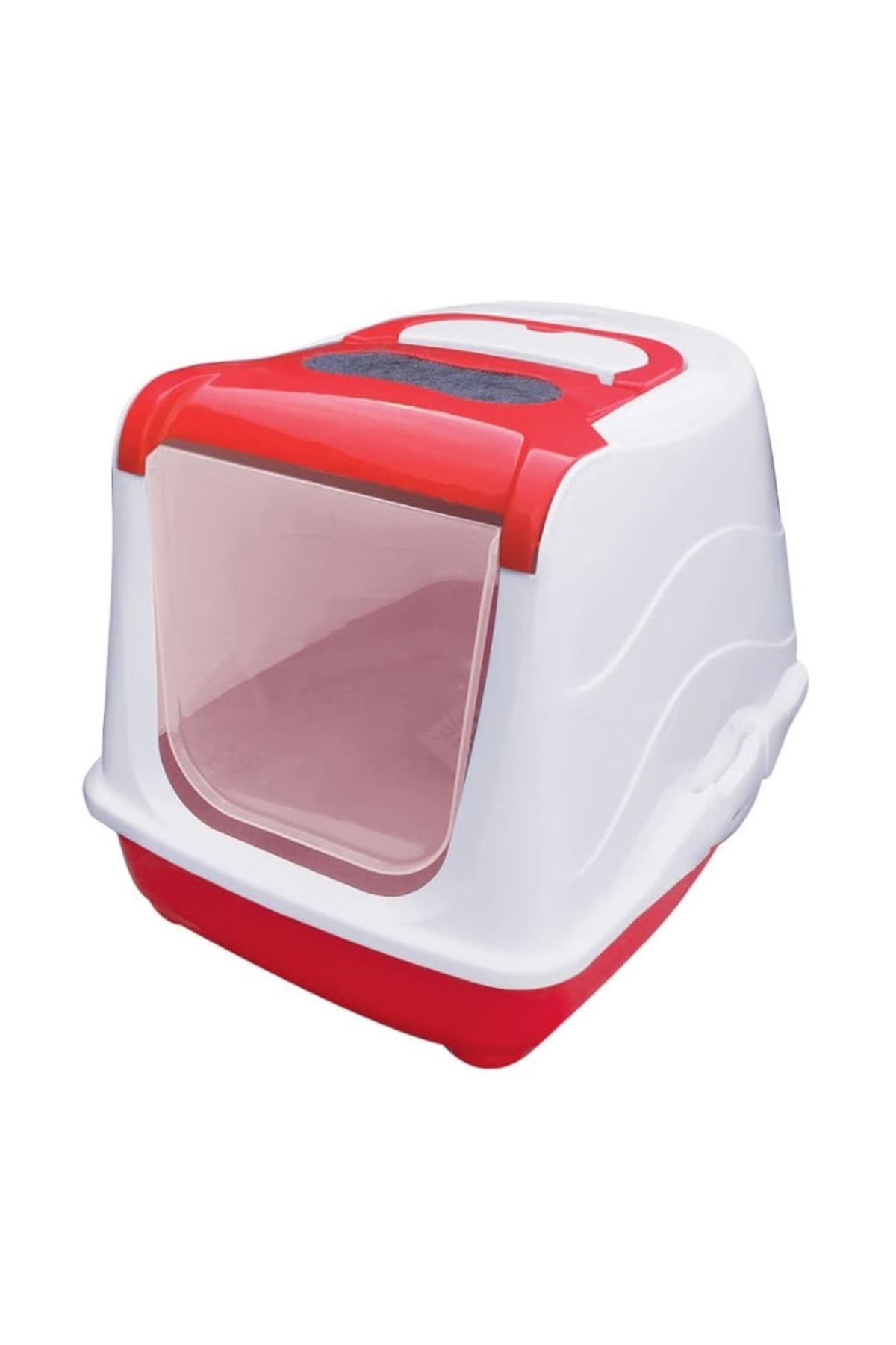 Kapalı Kedi Tuvaleti Kırmızı