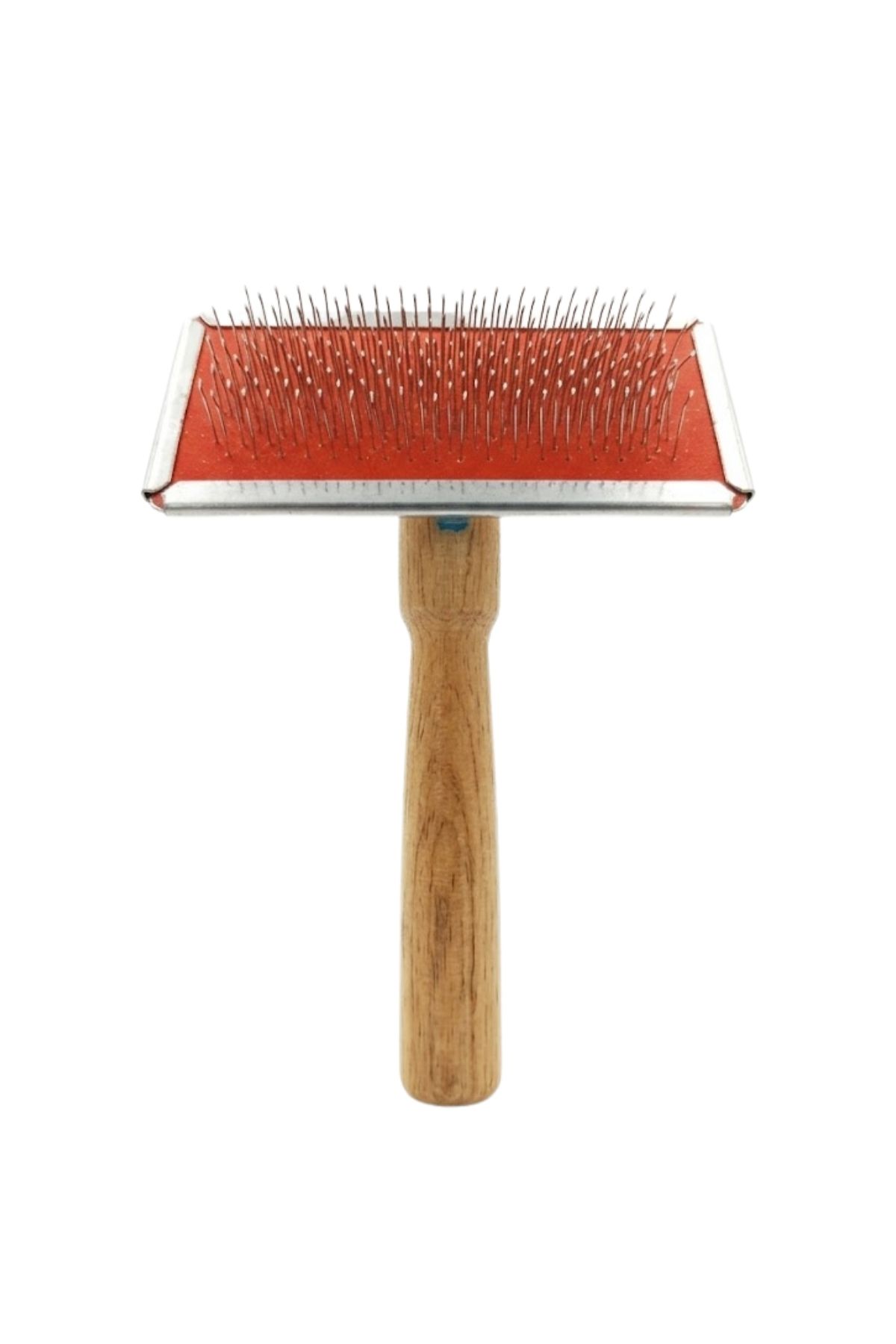 Ahşap Saplı Paslanmaz Telli Profesyonel Kedi ve Köpek Fırçası