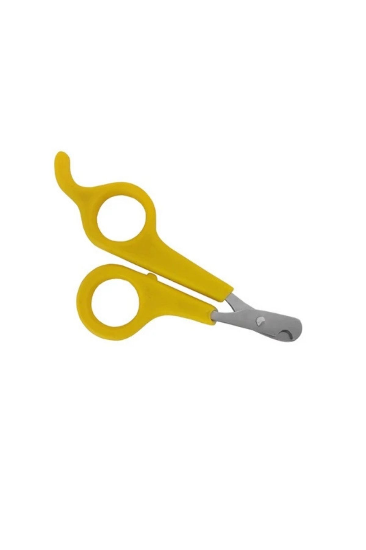 Kedi ve Küçük Irk Köpekler İçin Ergonomik Saplı Tırnak Makası - Sarı
