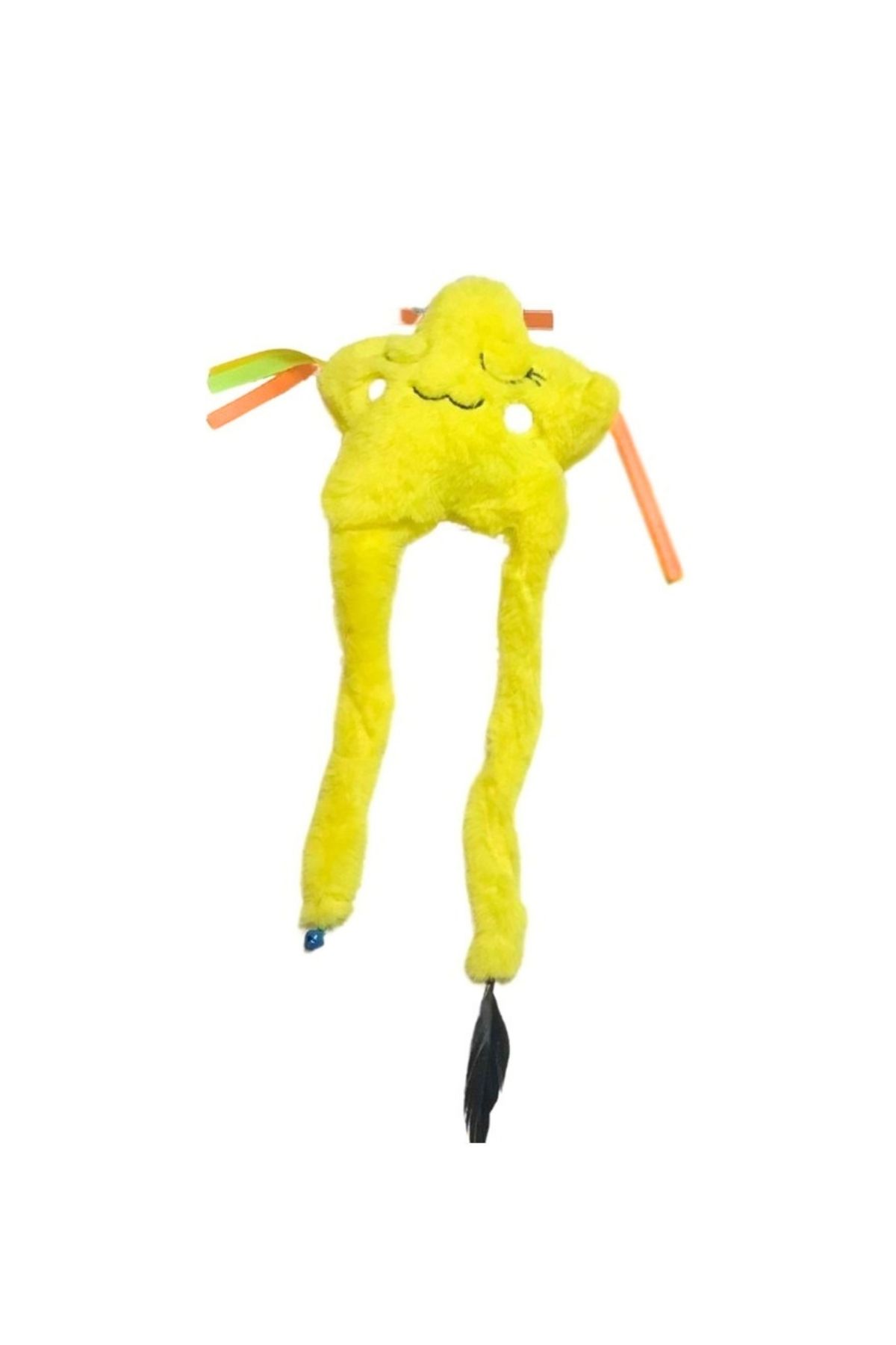 Sarı Yıldız Peluş Kedi Oyuncağı