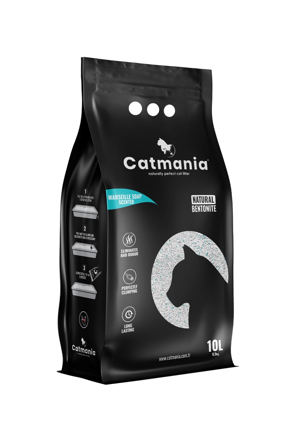 Marsilya Sabunu Kokulu Doğal Bentonit Kedi Kumu 10L.