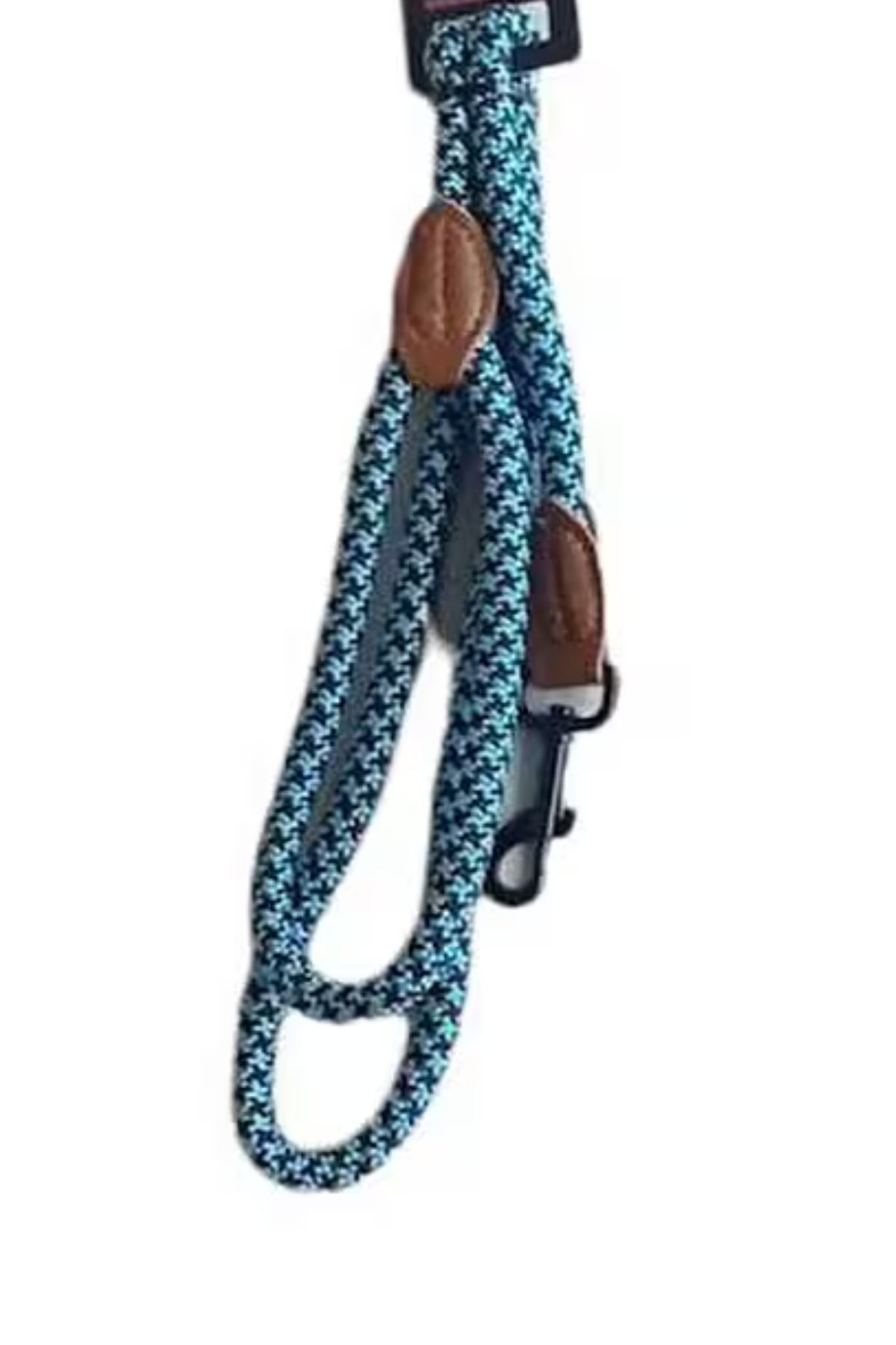 Dayanıklı Örgü Halat Köpek Gezdirme Kayışı Mavi