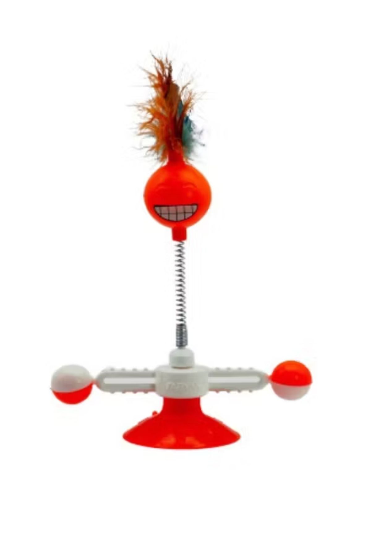 Vantuzlu Döner Hacı Yatmazlı Kedi Oyuncağı Kırmızı