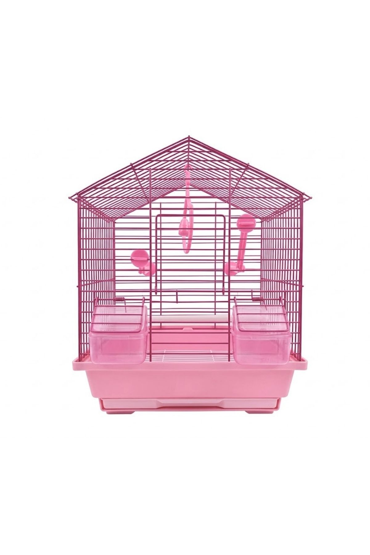 Pembe Dekoratif Muhabbet Kuşu ve Kanarya Kafesi - 300 Seri