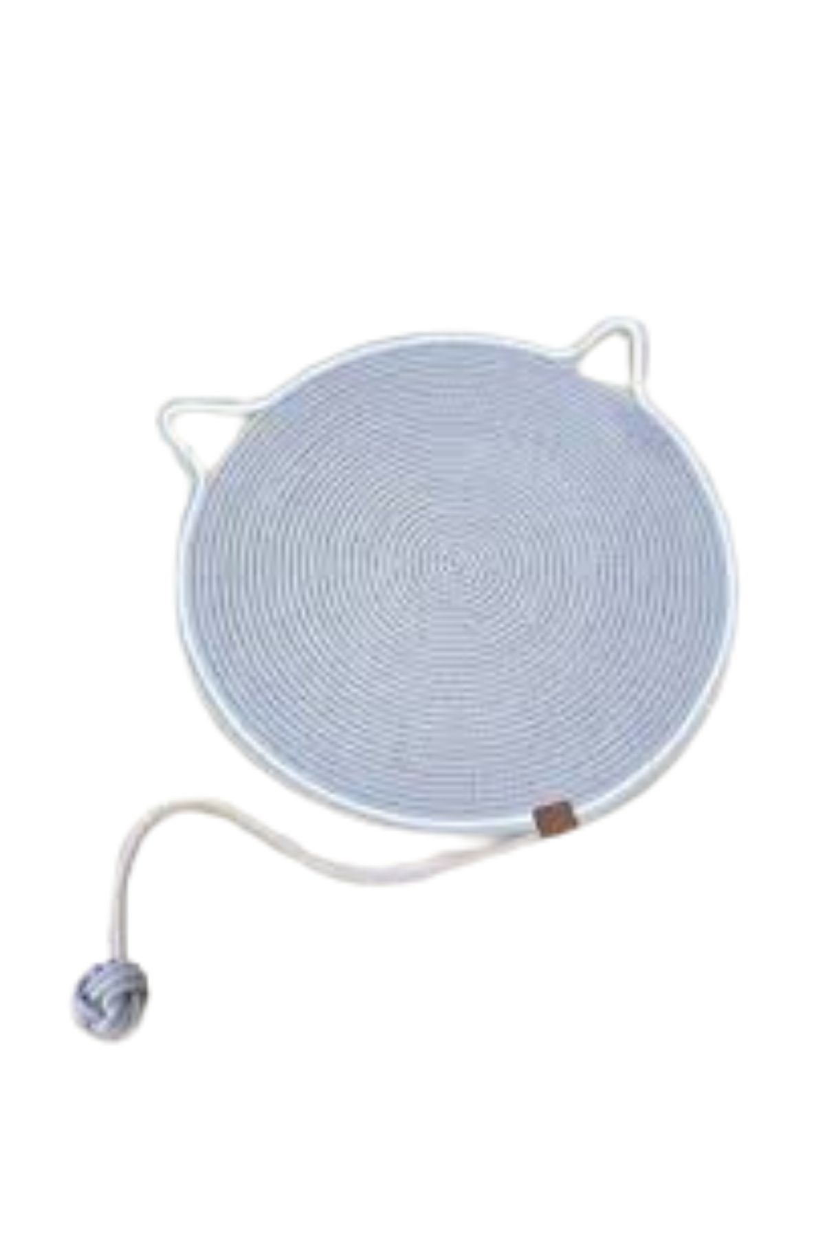 El Örgüsü Halat Kedi Tırmalama ve Oyun Matı - Gri