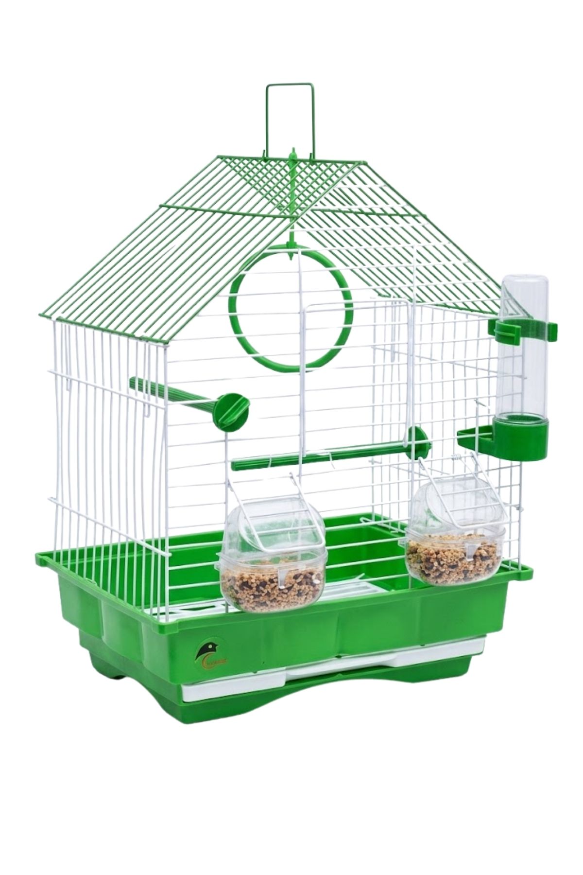 Kanarya ve Muhabbet Kuşu Kafesi Yeşil 41x23x30 cm