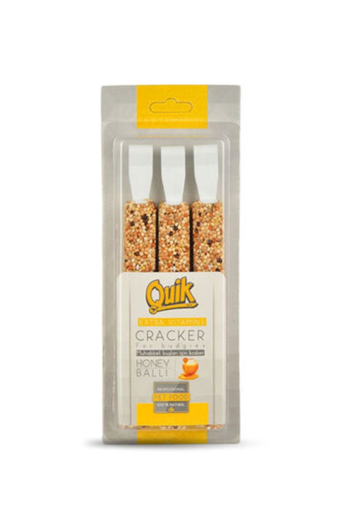 Ballı Muhabbet Kuşu Krakeri (3'lü Paket)