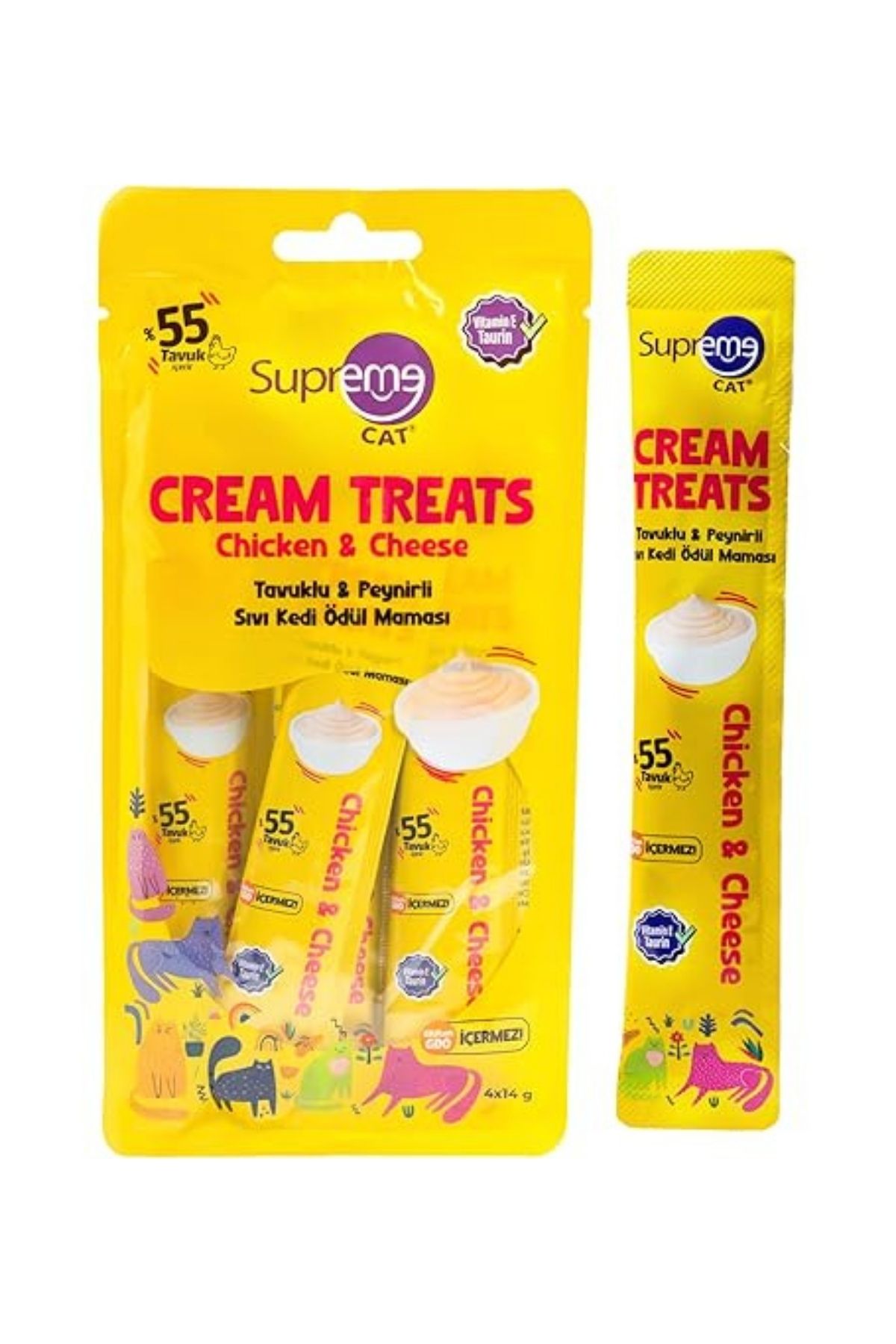 Tavuklu & Peynirli Sıvı Kedi Ödül Maması