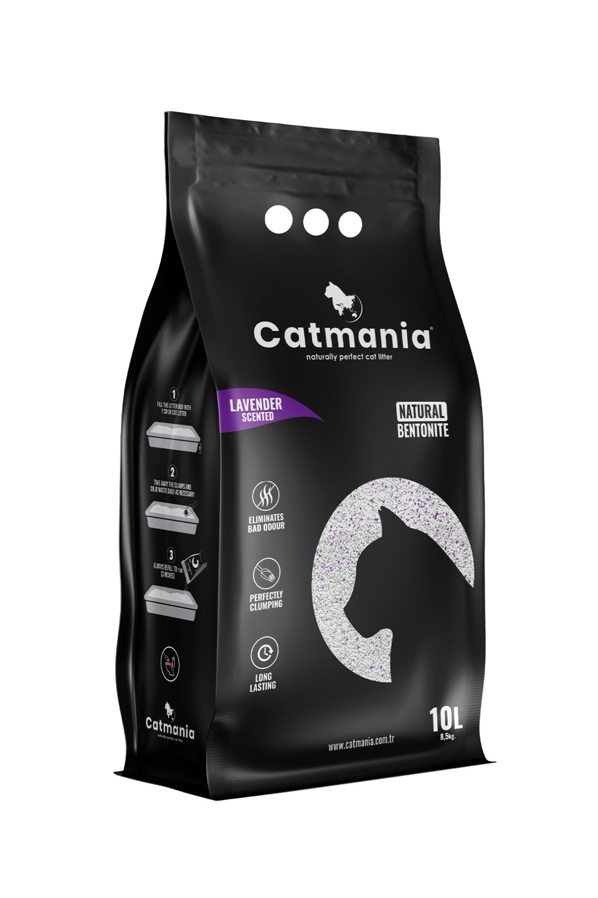 Lavanta Kokulu Doğal Bentonit Kedi Kumu 10L.