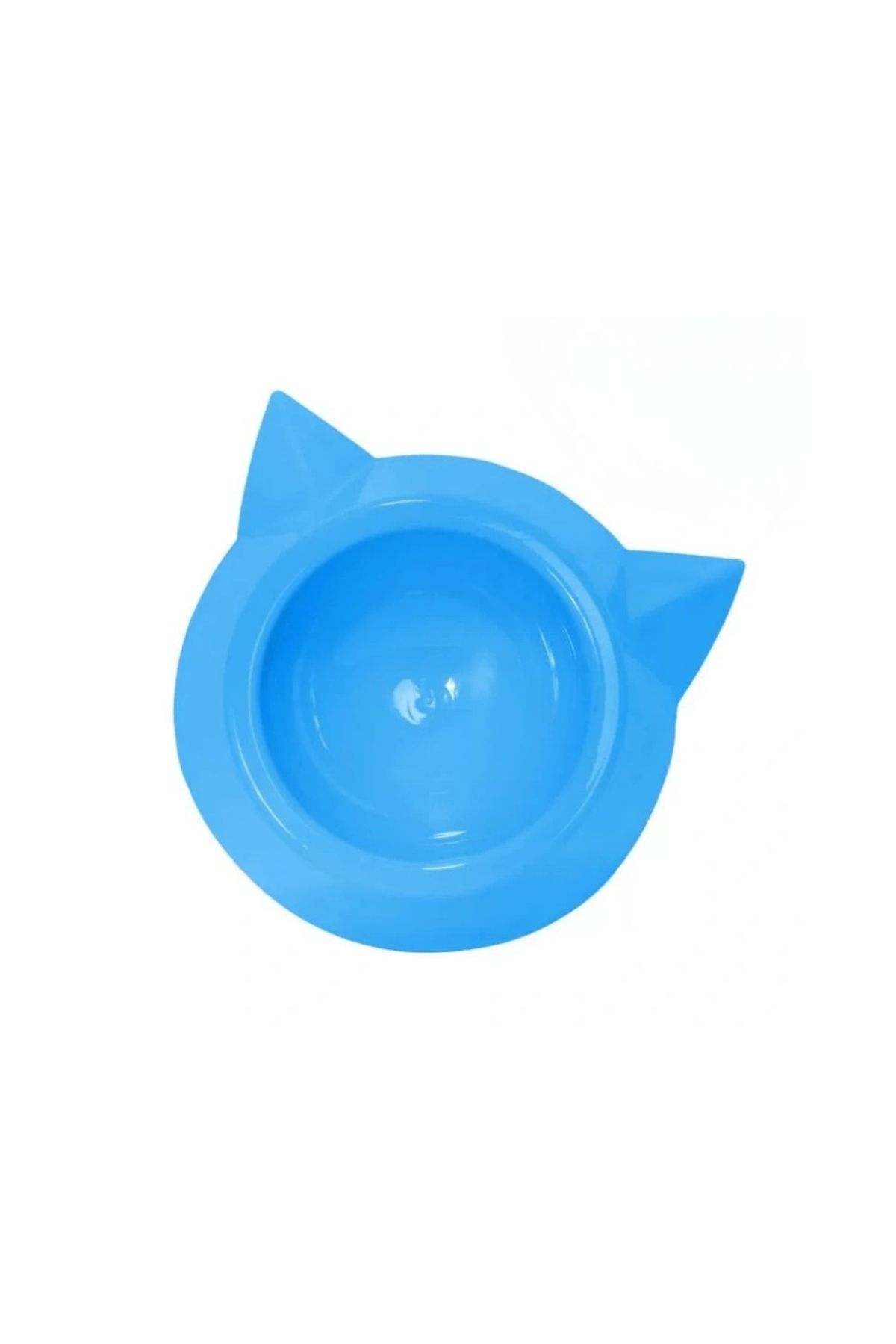 Plastik Tekli Kedi Mama ve Su Kabı - Mavi