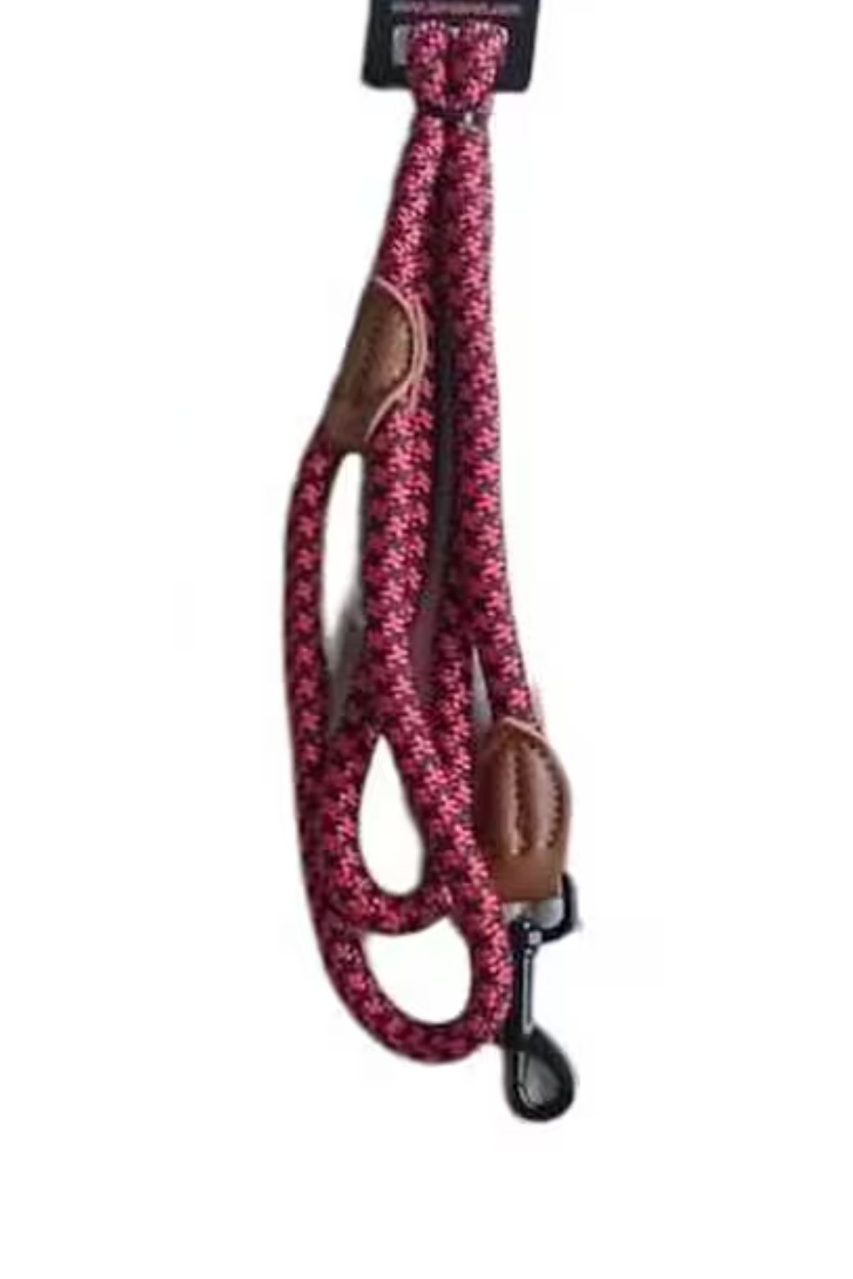 Dayanıklı Örgü Halat Köpek Gezdirme Kayışı Bordo