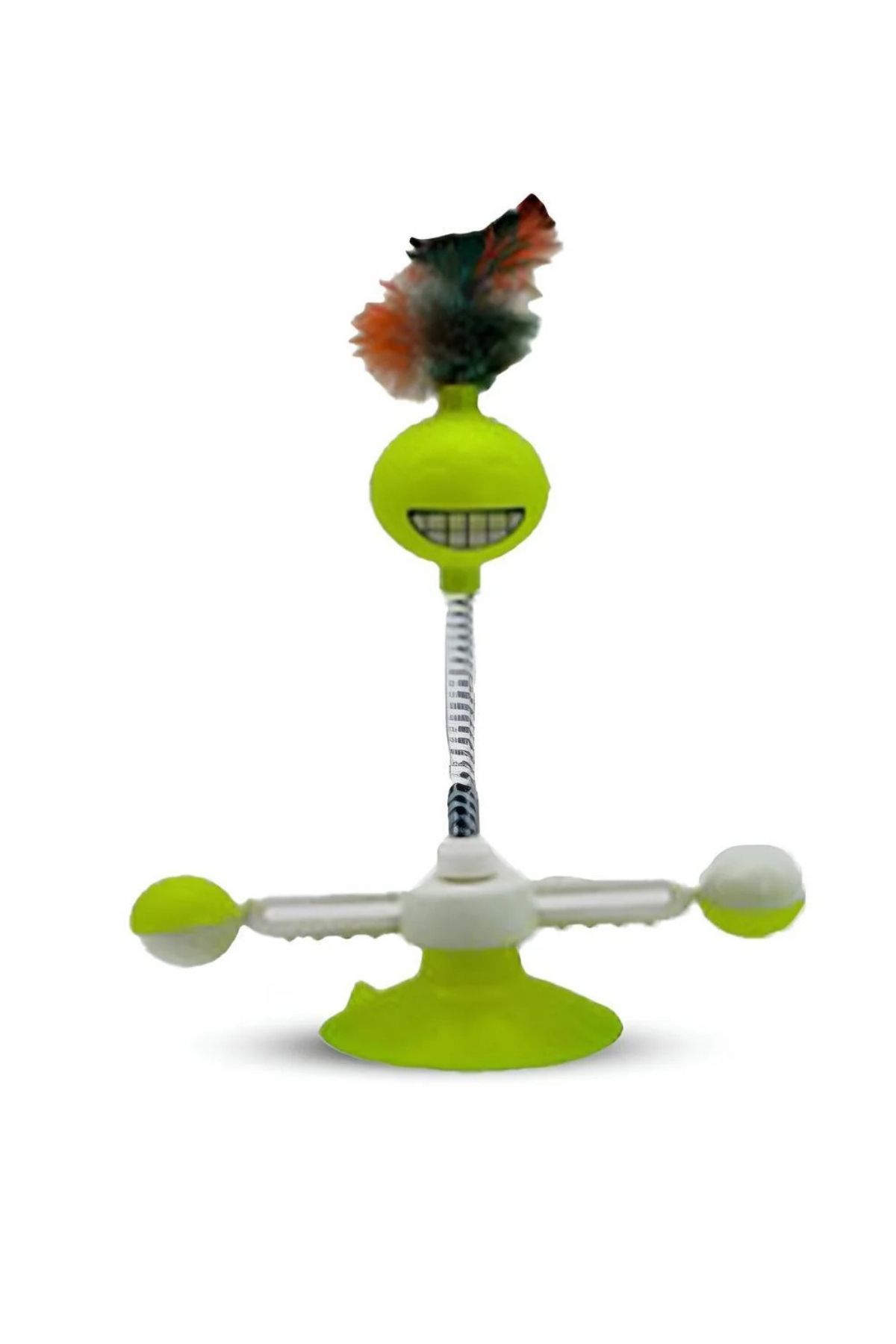 Vantuzlu Döner Hacı Yatmazlı Kedi Oyuncağı Neon Yeşil
