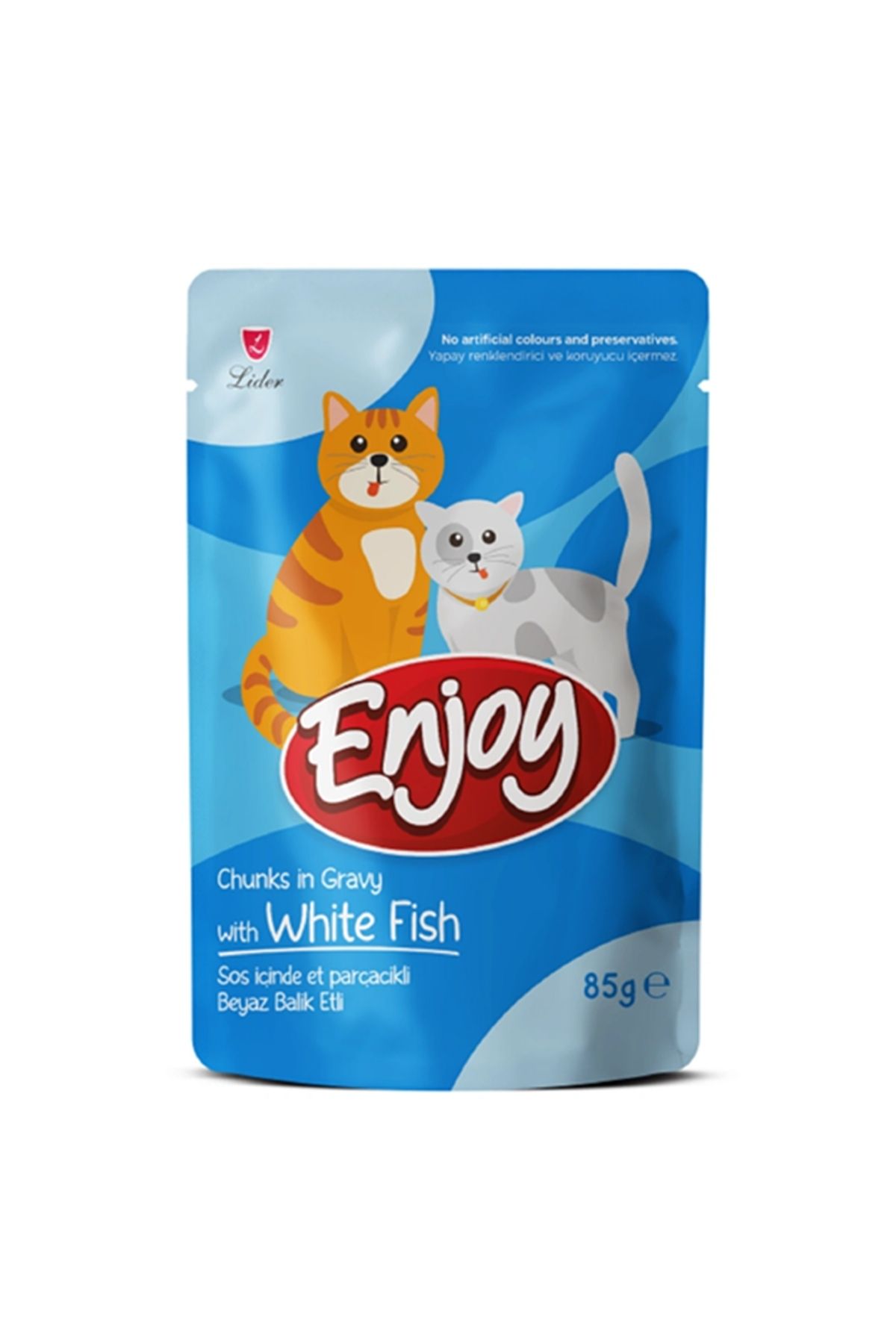 Beyaz Balık Etli Soslu Kedi Konservesi 85 gr