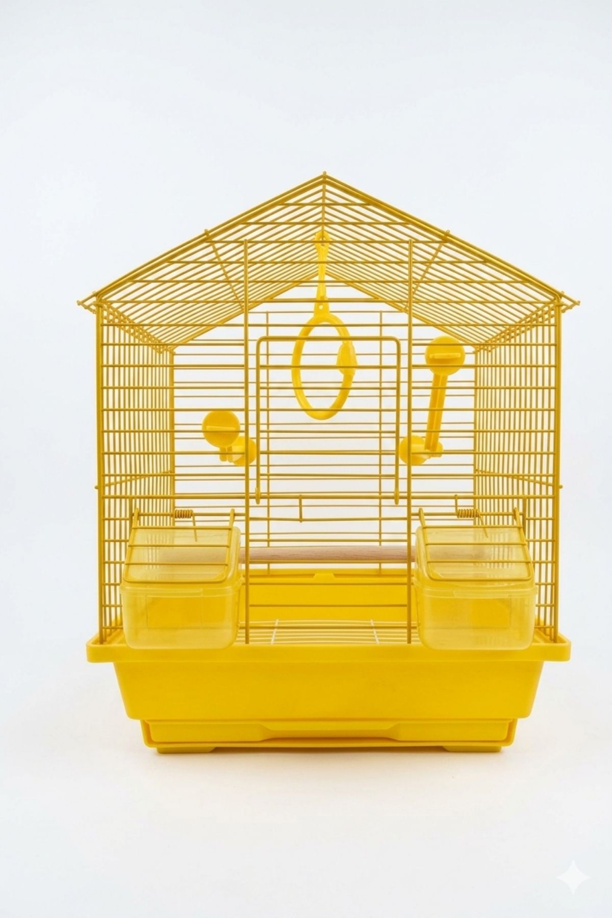 Sarı Dekoratif Muhabbet Kuşu ve Kanarya Kafesi - 200 Seri