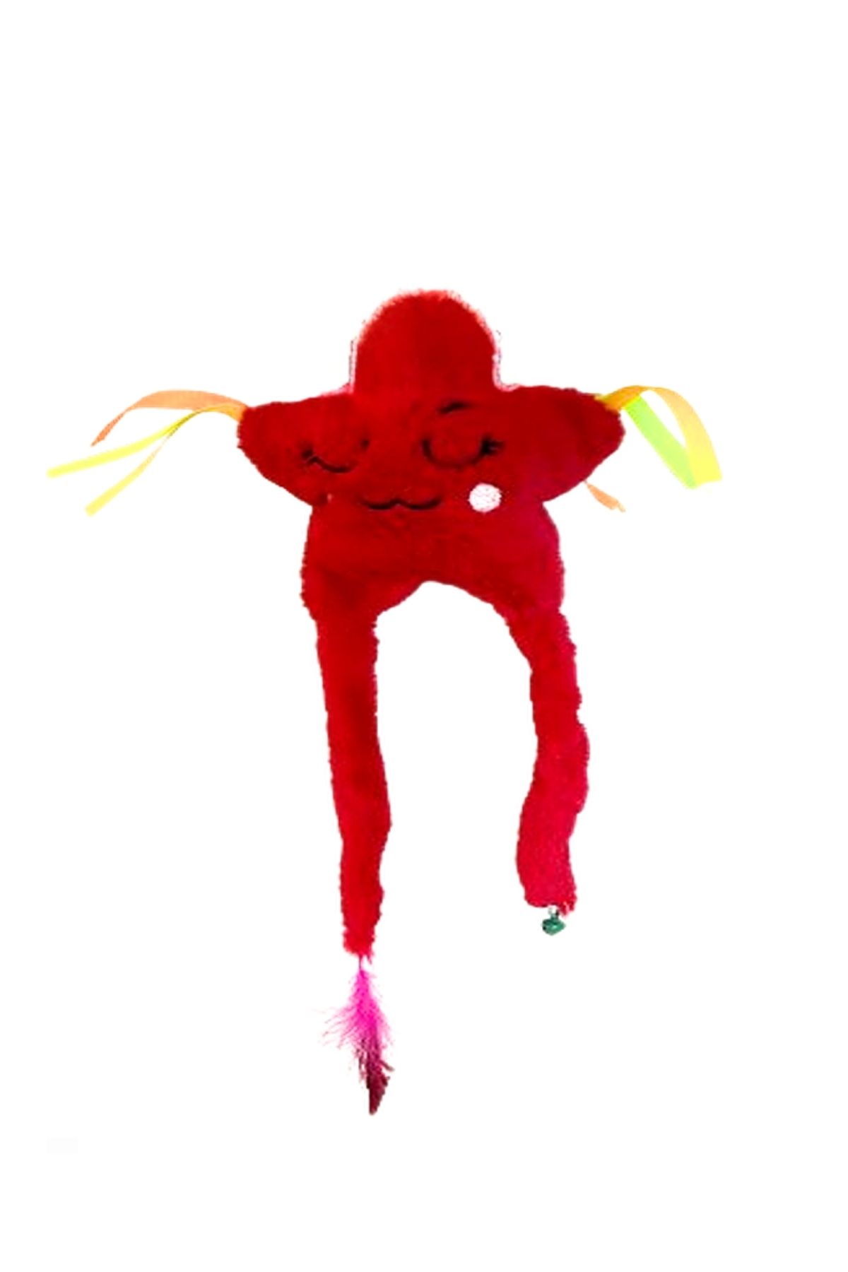 Kırmızı Yıldız Peluş Kedi Oyuncağı