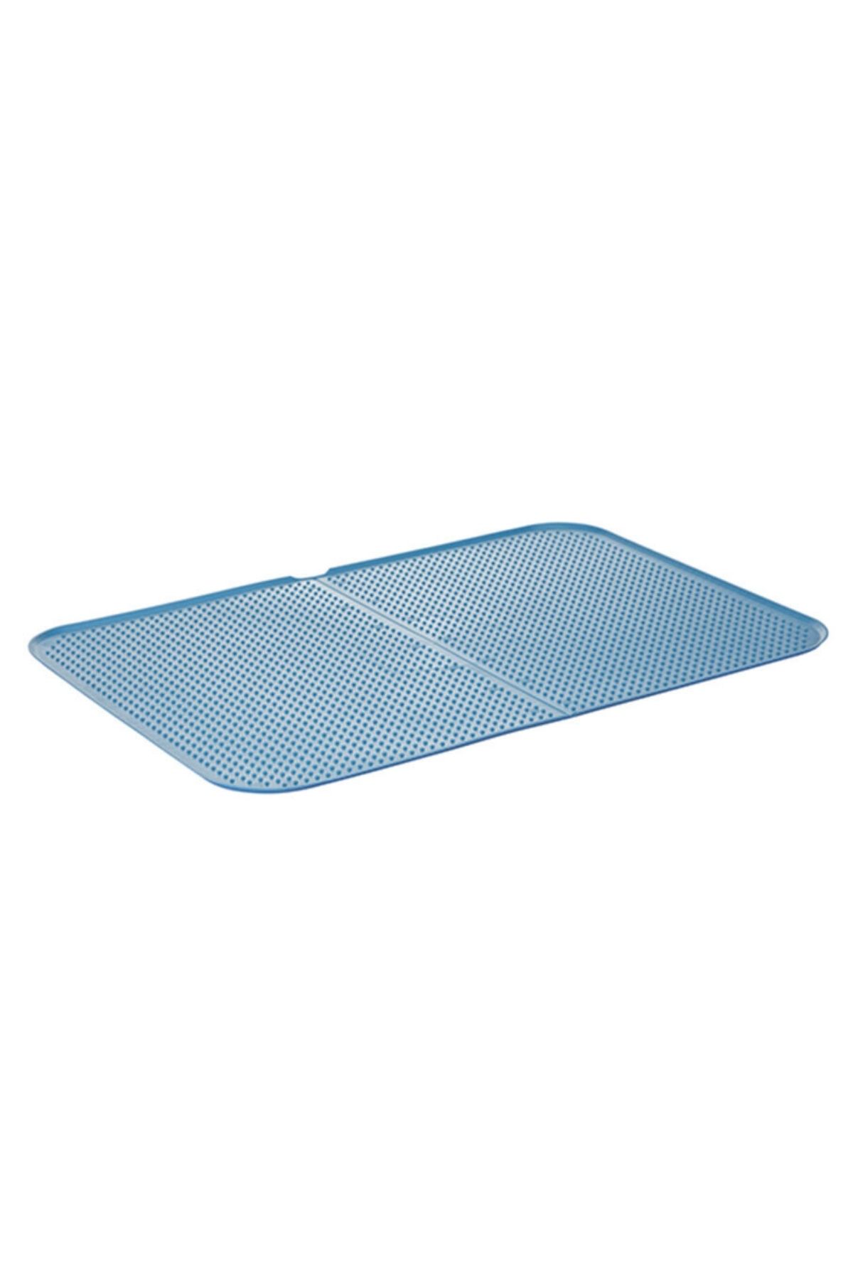 Kaymaz Silikon Kedi Kum Önü Paspası - Mavi