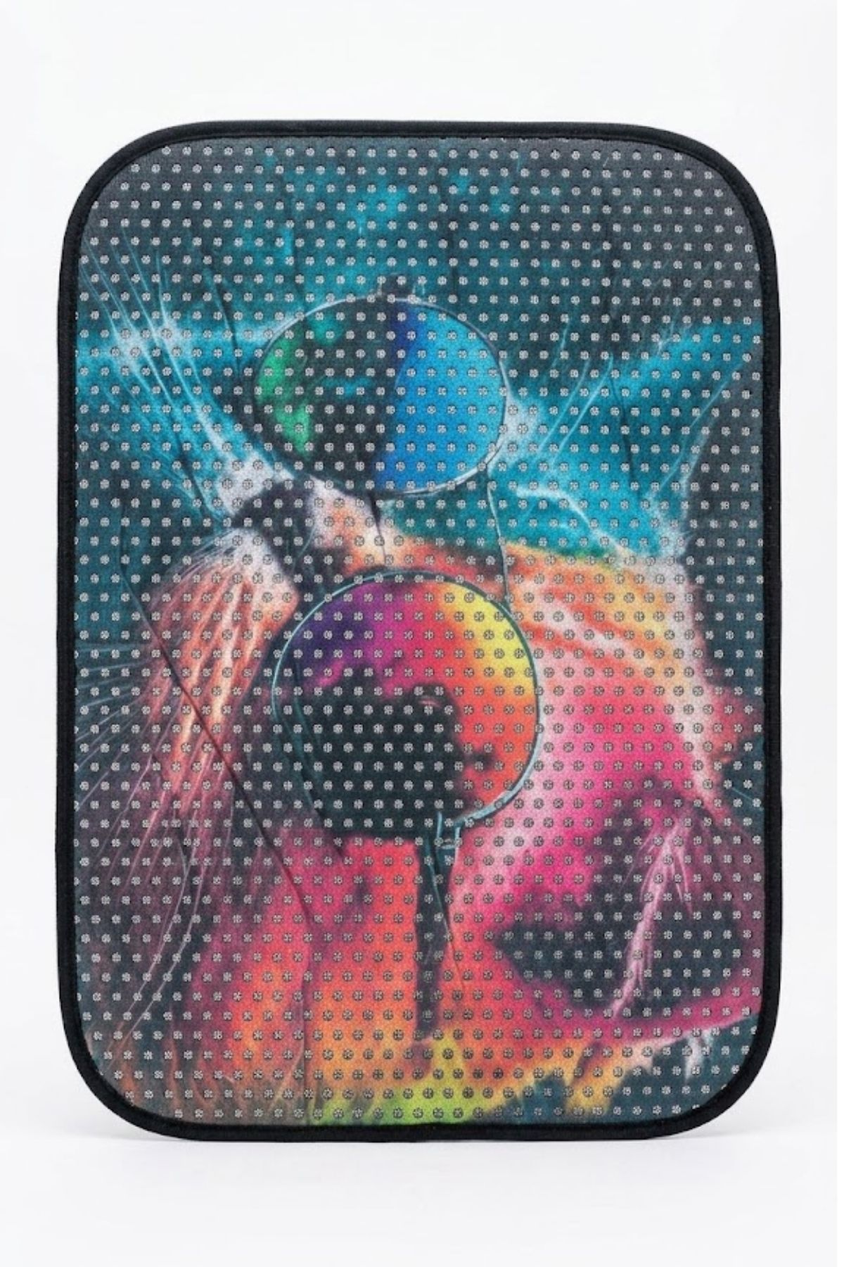 Kedi Tuvaleti Paspası Renkli Galaksi Kedi Tasarımlı