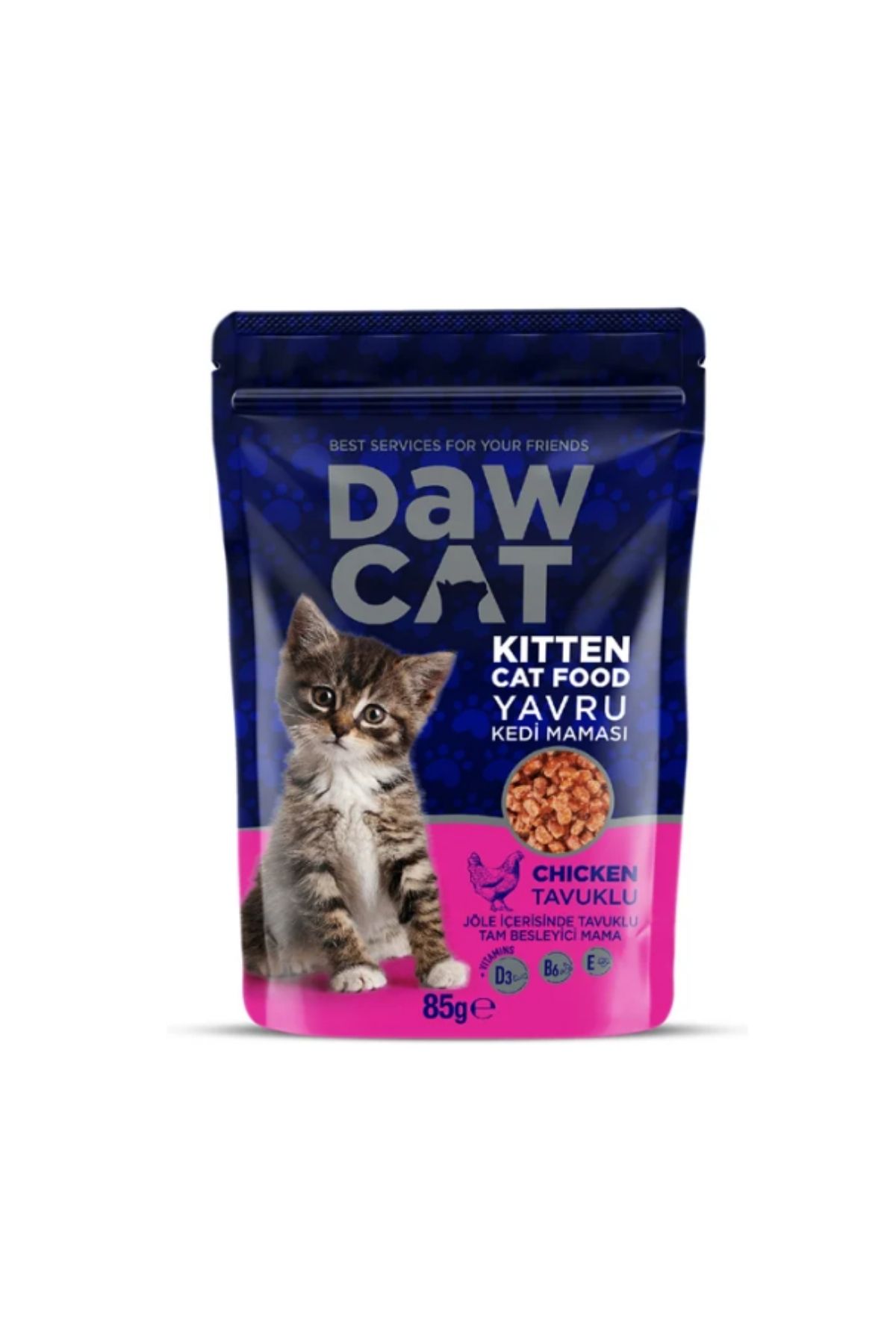 Jöle İçerisinde Tavuklu Yavru Kedi Maması 85g